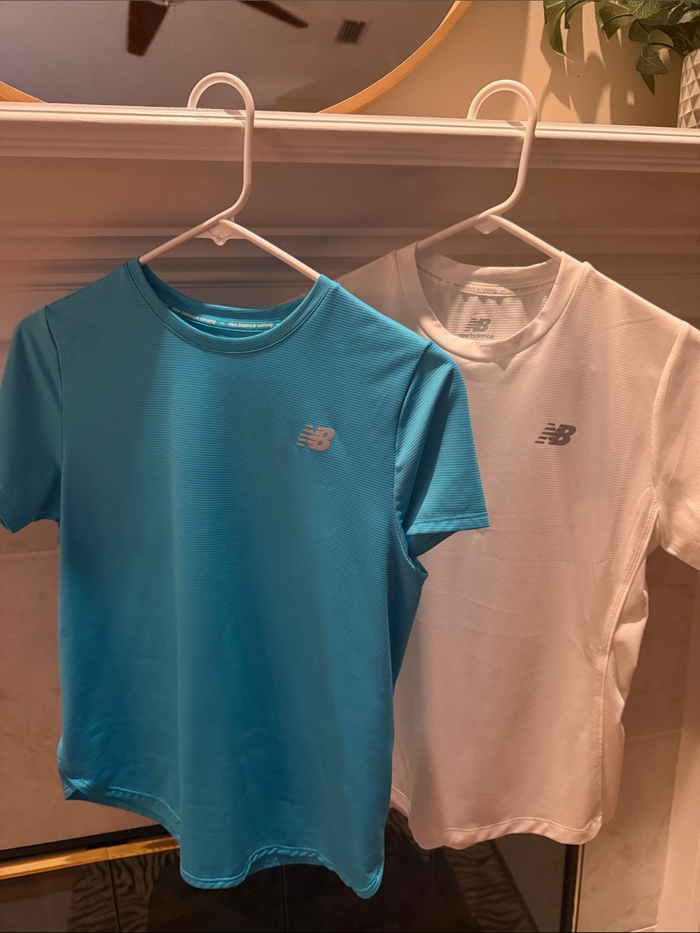 New Balance Kids Short Sleeve Performance Tees - Teal & White
